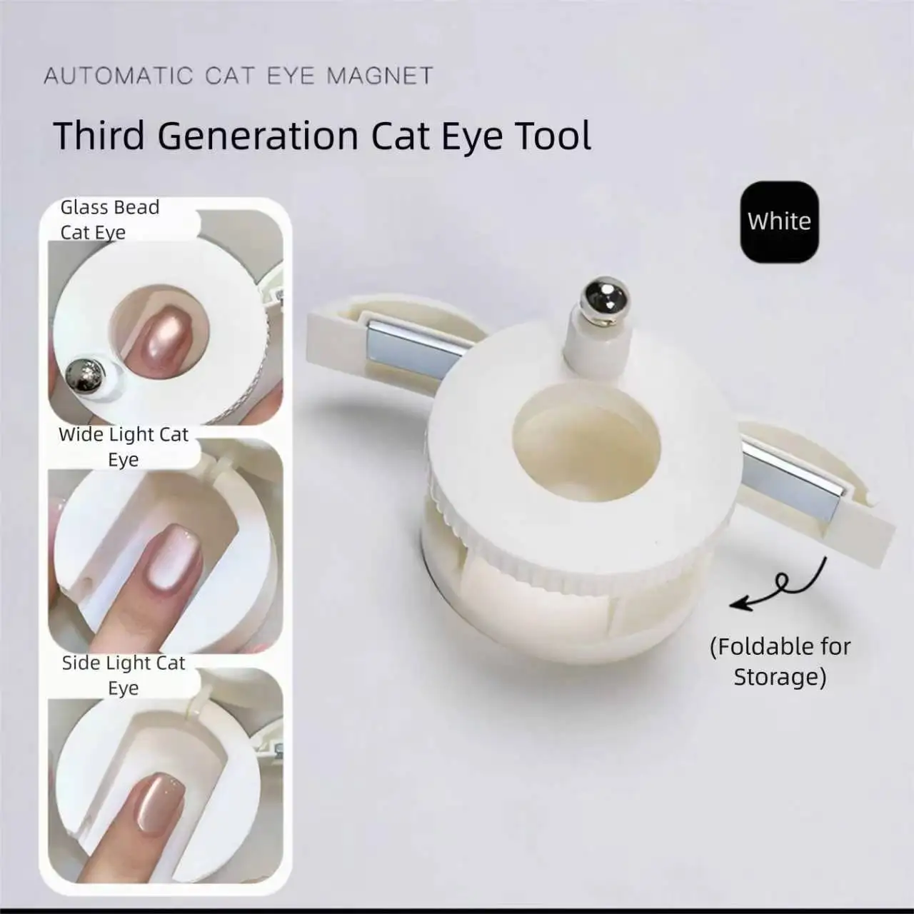 MIANEL 2026 Neuer Doppelkopf-Katzenaugenmagnet für Nagelkunst – Effekt für Schleifen, French, Sternenlicht, Glasperlen – Starkes Magnetwerkzeug – Detail 14