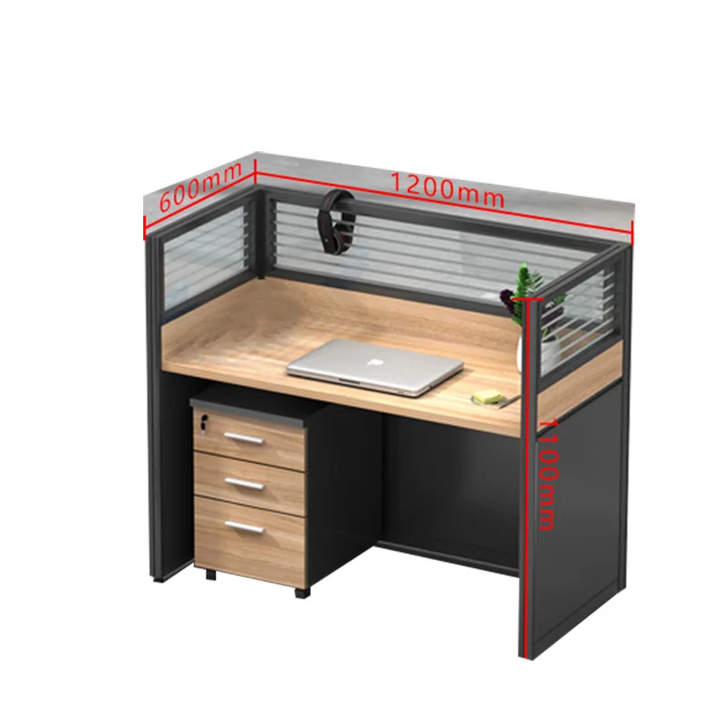 Office staff Office desk and chair combination Staff computer Desk booth