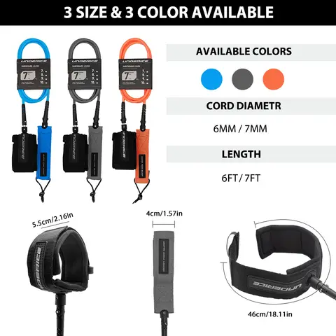 Surf Sup 10 fot fotled koppel surfing elastiskt spiralformat stand UP paddle board benrep surfbräda fotled koppel 8 best sales soppkoppel - №7