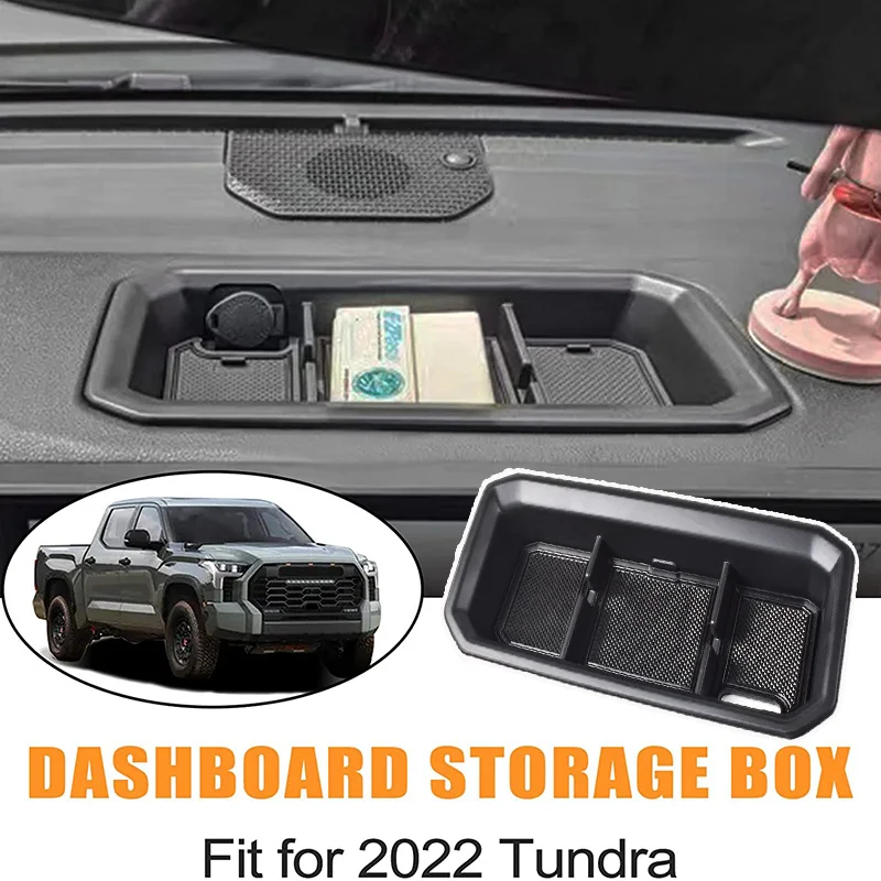 

Dashboard Tray Bracket For 2022 2023 Toyota Tundra Accessories Organizer Center Console Tray Box Dashboard Black