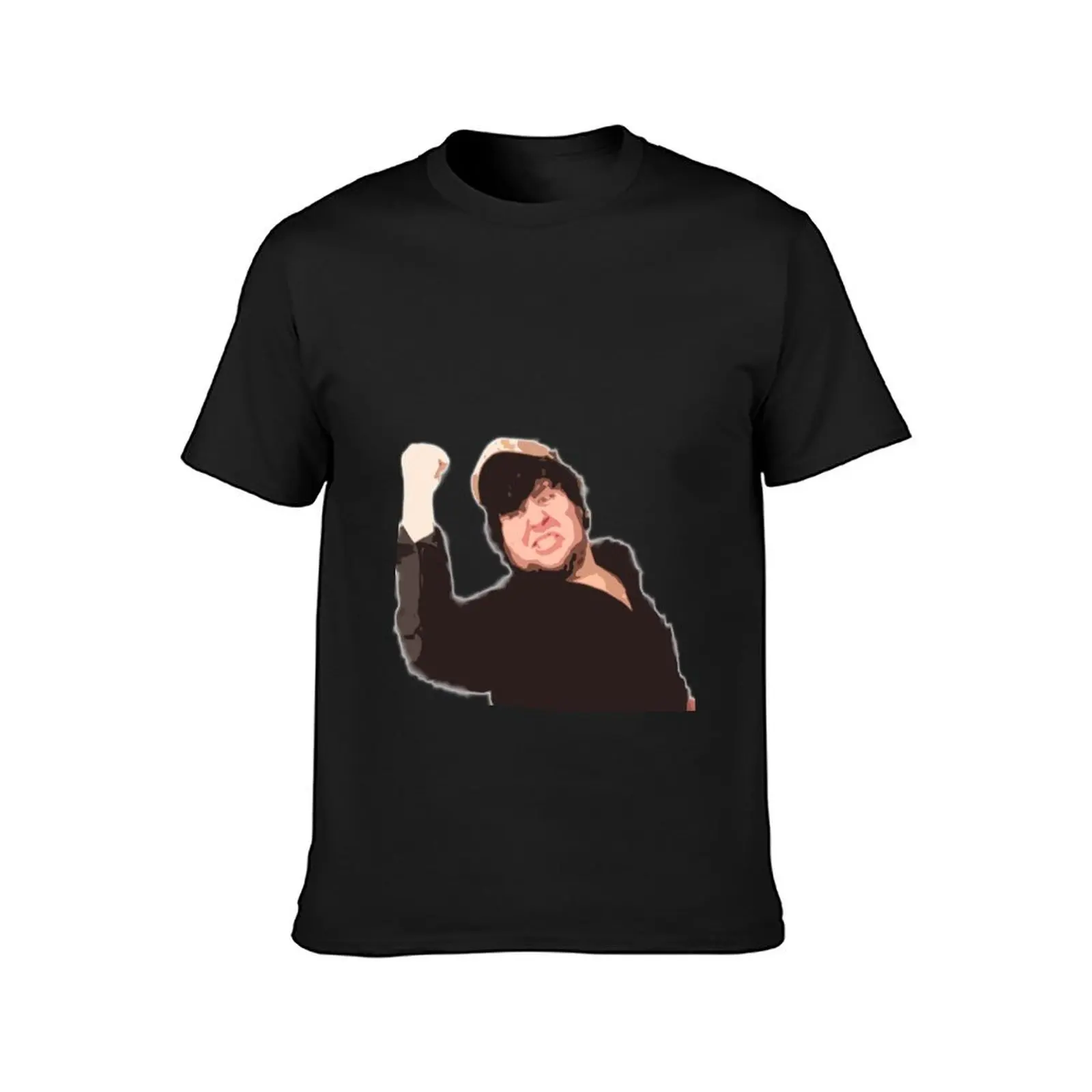 Jontron Victory Pose Cutout filter T-Shirt for a boy korean fashion oversized tshirts for men