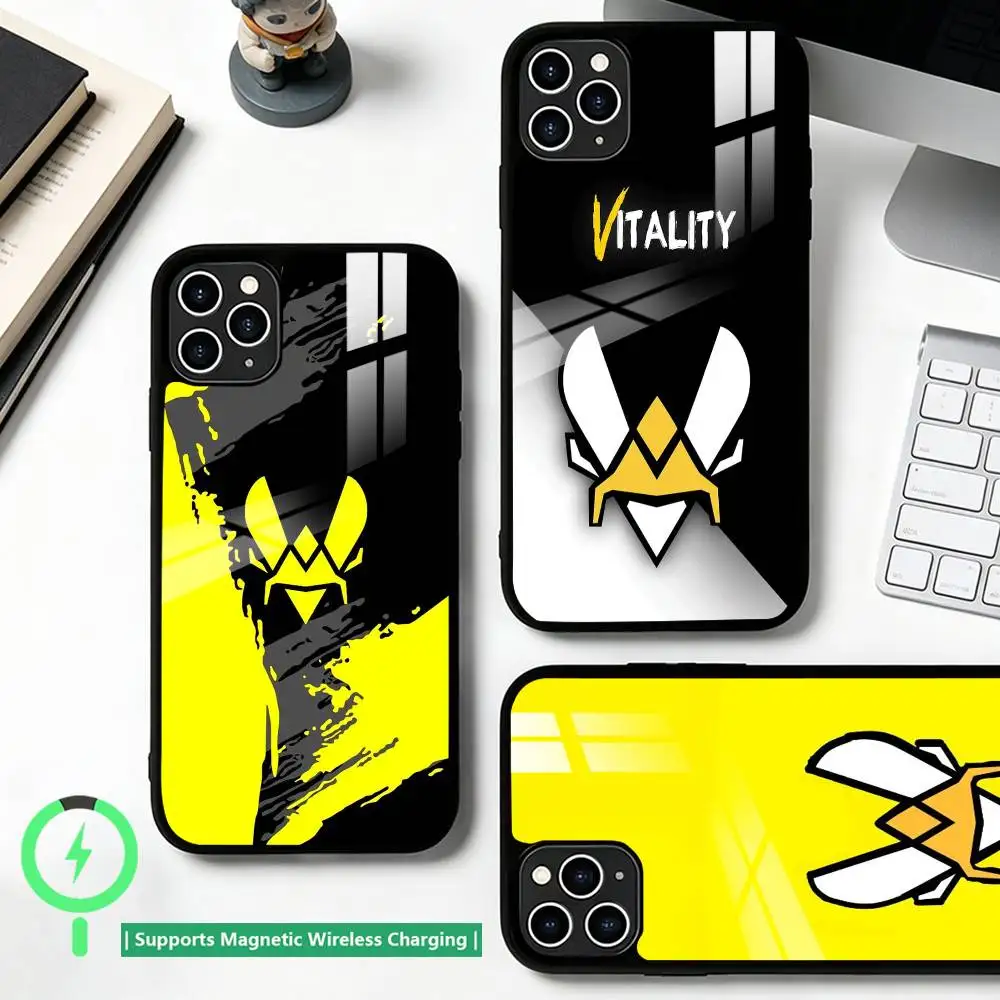 Game CS2 Team V-Vitality  Phone Case For iPhone17,16,15,14,13,12,11 Plus,Pro Allows magnetic wireless charging