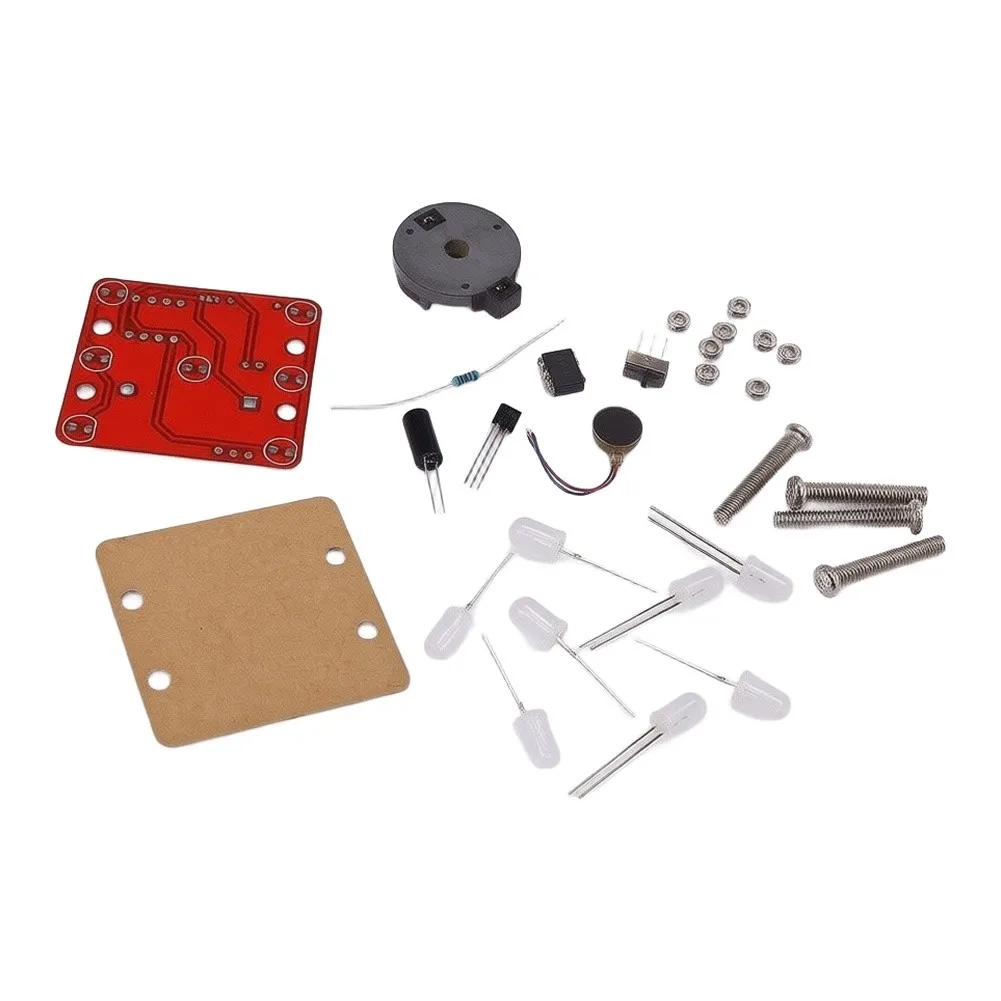 DIY LED Wobble Dice Kit With Vibration Sensor Soldering Practice Board Electronic Component Assembly Game Toy For Hobbyist For