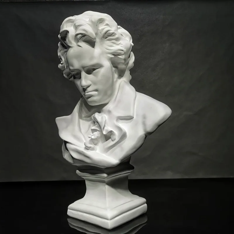 Large Beethoven resin imitation plaster portrait sculpture ornament porch living room office model room decoration
