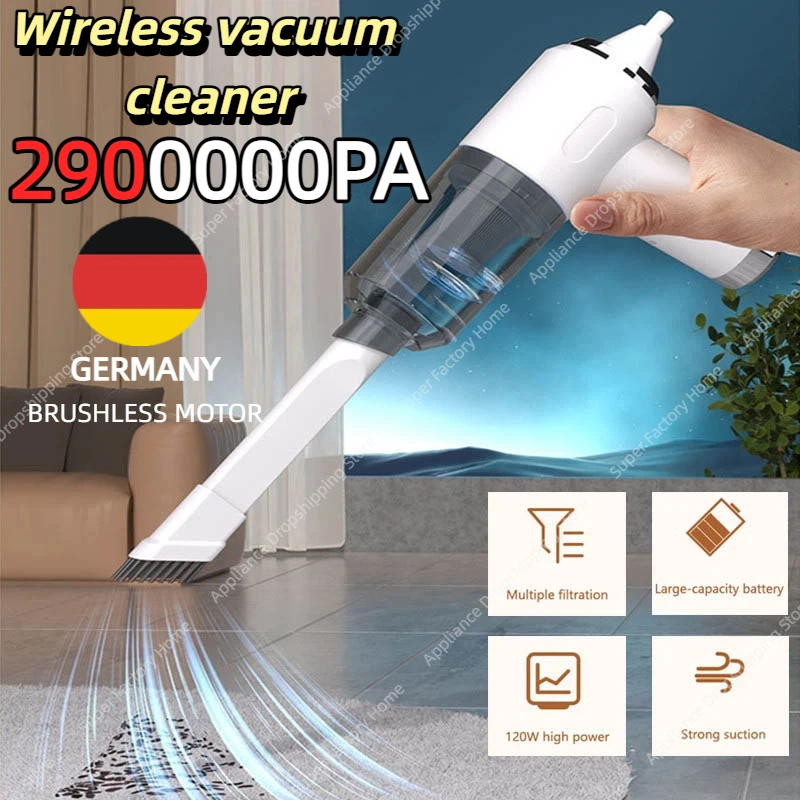 Odkurzacz bezprzewodowy Xiaomi 2900000PA, wygodne funkcje dmuchania i ssania, zintegrowany, ręczny, do samochodu i domu, zbieracz kurzu.