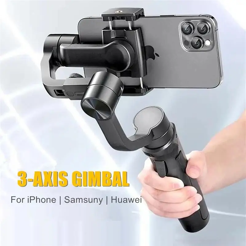 

3-Axis Handheld Gimbal Phone Stabilizer with Extend Tripod for Smartphone iPhone Mobile Anti Shake Video Record & Sport Shooting