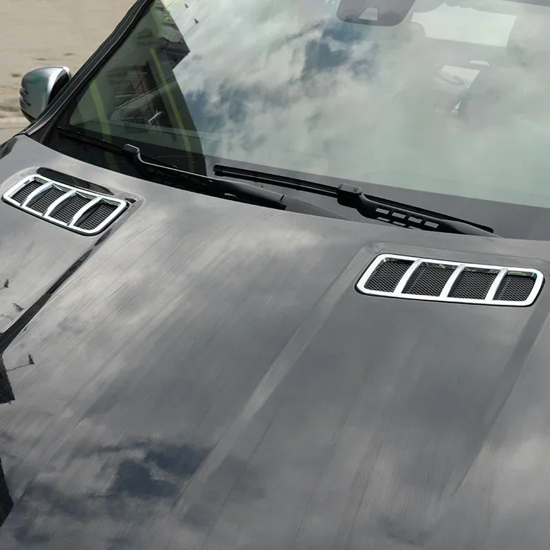 

2Pcs For 2012-2018 Mercedes Benz ML GL GLE GLS Class W166 C29 ABS Car Front Hood Air Vent Outlet Sticker Trim Cover Auto Parts