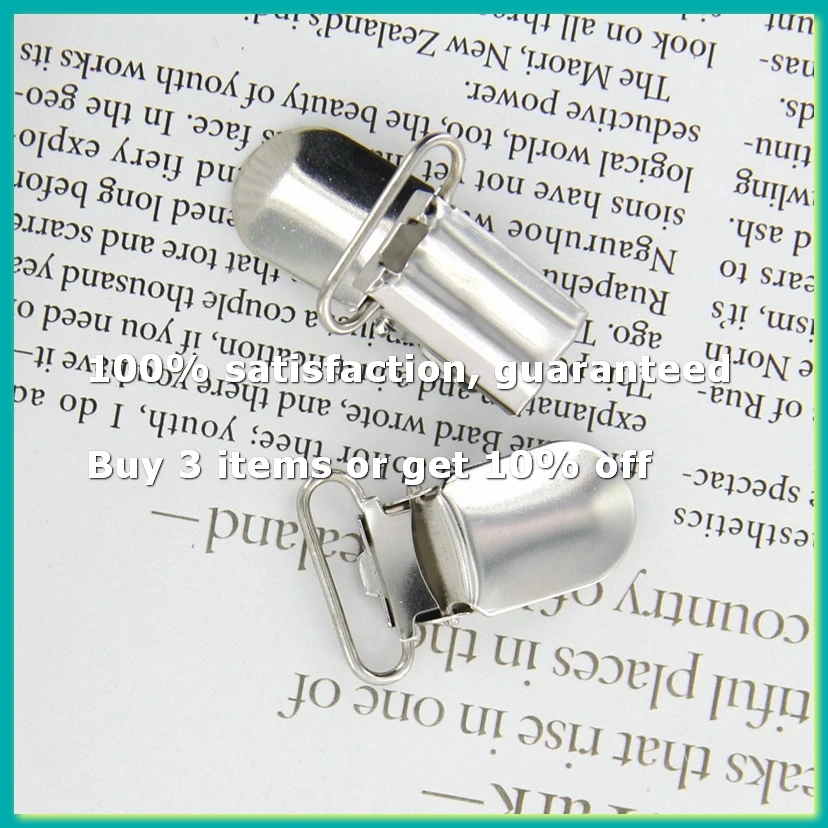 9Pack X(20 x Braces Clips Strap Hooks 20 mm Silver Coloured)