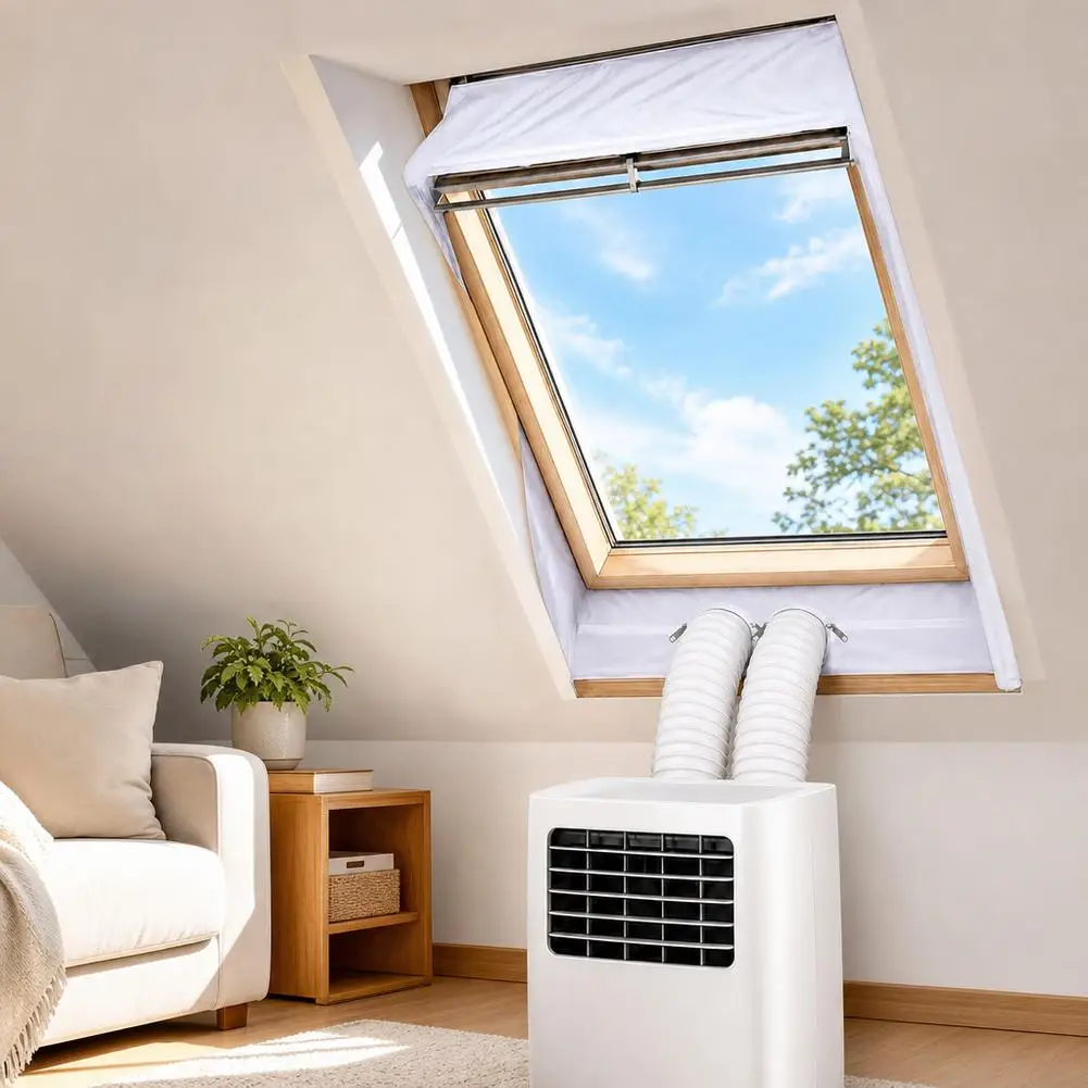 Mobile Air Conditioner Window Sealing Kit Universal Air Lock Window Seal Cloth Plate Airlock Window Sealing Kit With Zip
