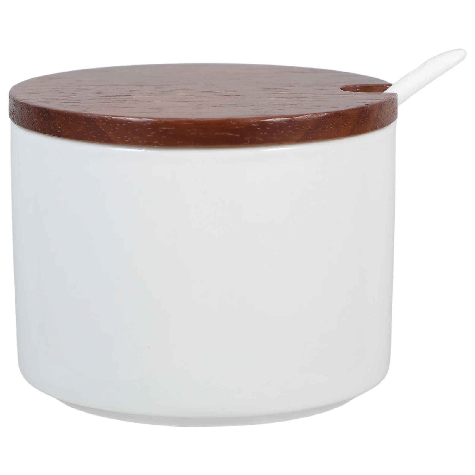 

Ceramic Seasoning Jar Condiment with Lid Canister Pepper Jars Lids and Spoons Spice Container High Capacity