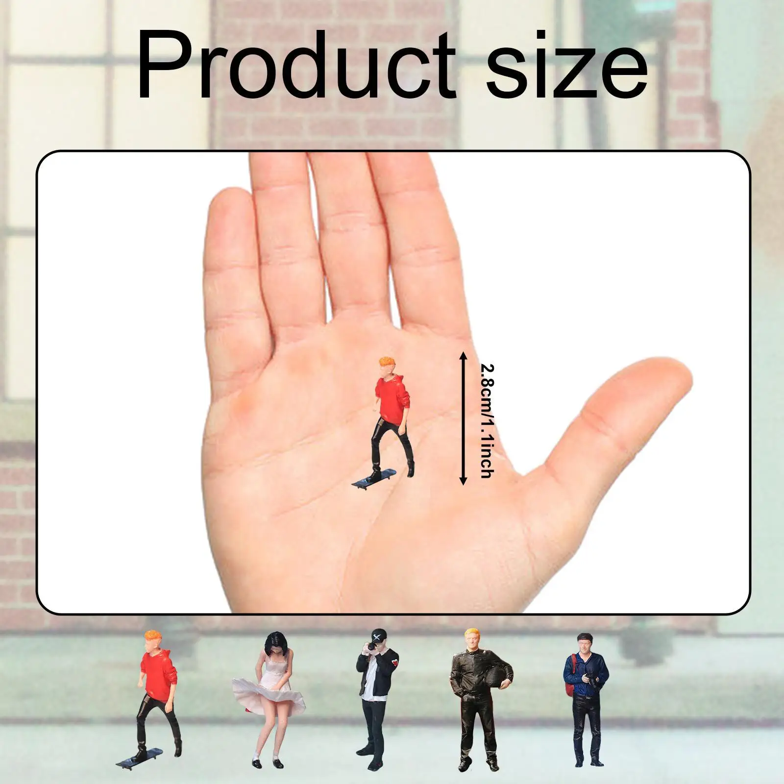 1/64 Diorama Street People Model Desktop Display Hobby Collection Stylish Miniature Figurine Toys for DIY Project Dollhouse Acce - Image 6