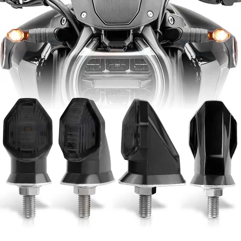 

8 мм мини-мотоциклетные светодиодные указатели поворота 12 В, индикаторная лампа для мотоцикла, янтарный мигалка, дымовые указатели поворота, аксессуары для мотоциклов