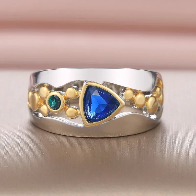 CAOSHI Trendy Exquisite Design Women\'s Party Rings with Multicolor Cubic Zirconia High-quality Accessories Great Gifts for Mom