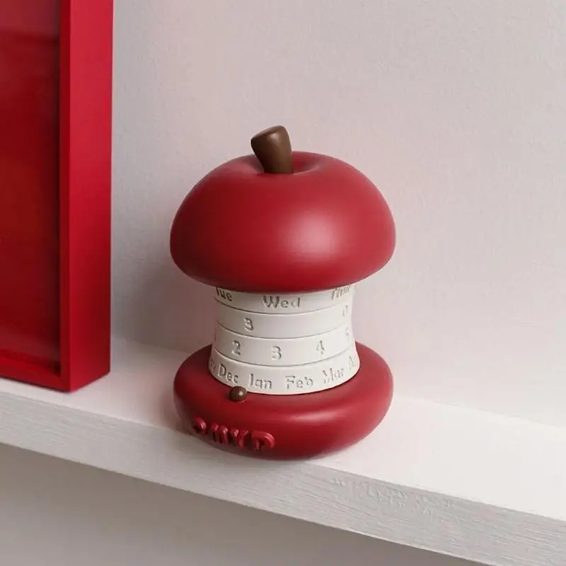 LXAA Calendario perpetuo giratorio Decoración escritorio Calendario clásico atemporal Regalo para hogar