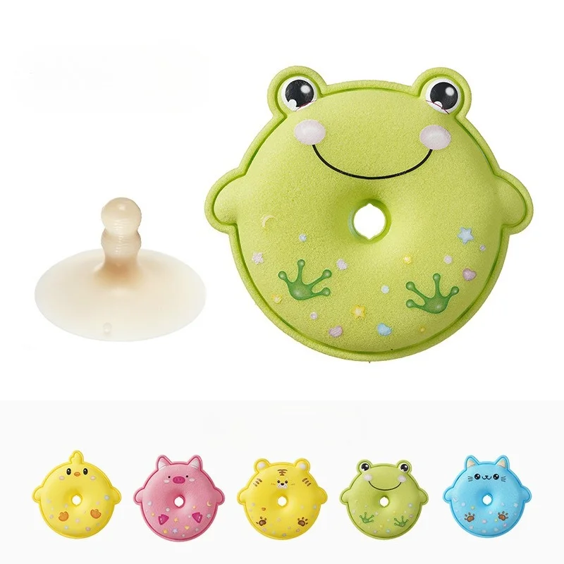 

Детские губки-шарики для ванны с мультяшными животными, мягкие и впитывающие, из хлопка, с рисунками, узоры поставляются случайным образом