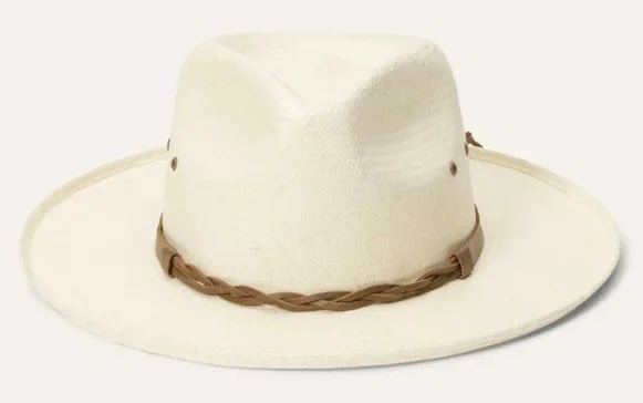 قبعة بنما من القش الورقي المنسوج يدويًا للرجال صيفية كاوبوي جاز قبعة رسمية قابلة للتنفس للحماية من الشمس قابلة للطي بحافة واسعة ​