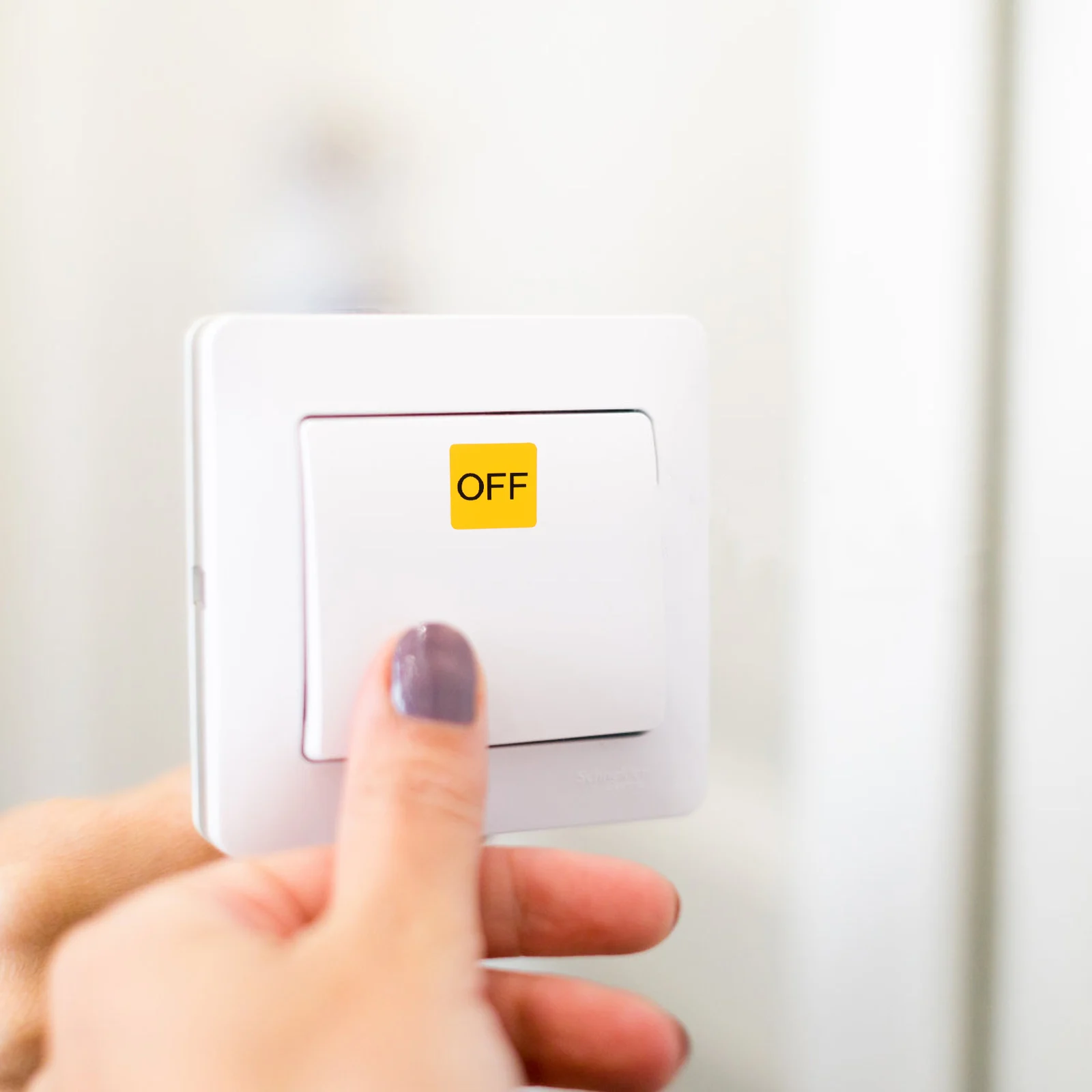 

20 Pcs Controller Switch Button Warning Sticker Stickers Tape Pvc Self-adhesive Yellow Caution