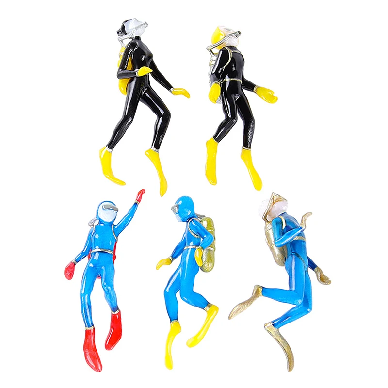 1pc Unpainted Miniatures Ocean Diving Diver Action Figures Model Underwater Dive Decoration Accessories Figurine Toys Fish Tank