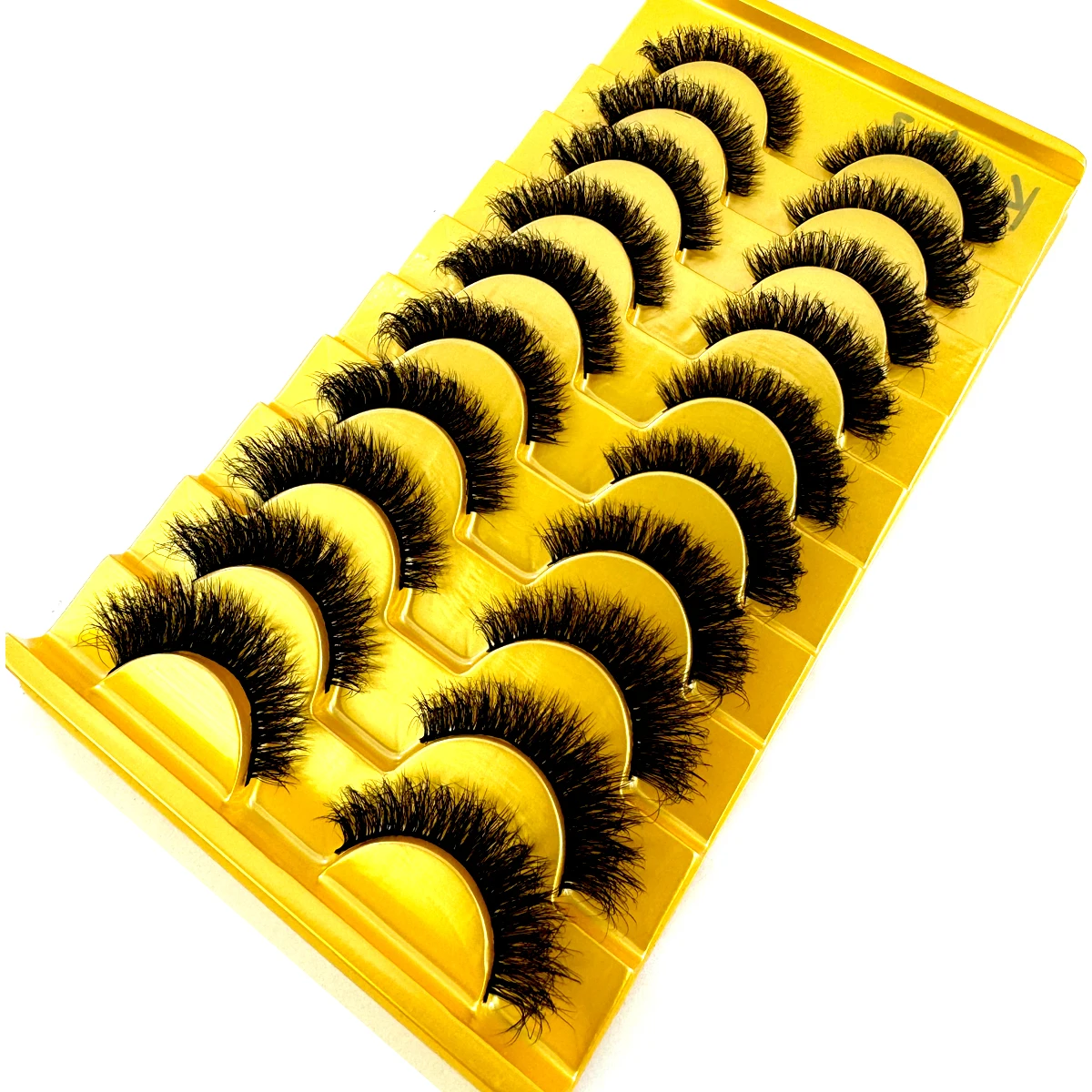 HBZGTLAD Lashes 3D False Eyelashes Natural Look Curly Cat EyeLashes 10 Pairs Reusable Faux Mink Eyelashes Extention Makeup