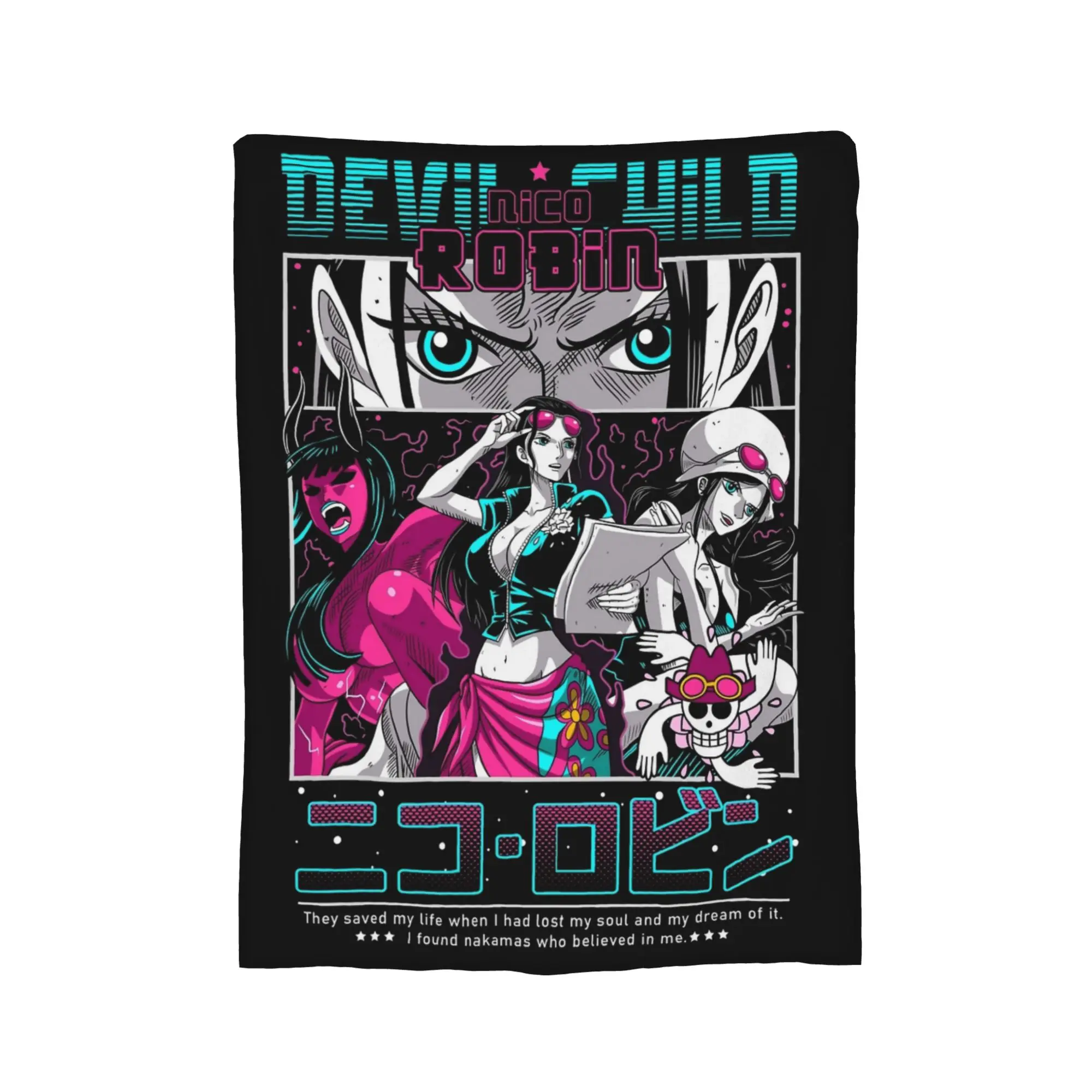Nico Robin Ones Pieces Blanket Coral Fleece Plush All Season Super Soft Throw Blankets for Bed Bedroom Bedding Throws