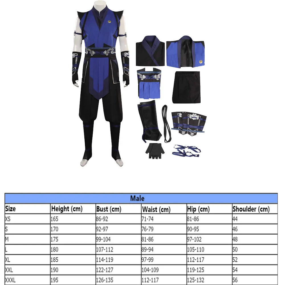 Sub Zero Cosplay Role Play Anime Game Mortal Kombat Costume Disguise Fantasia Outfits Male Halloween Adult Men Cosplay Roleplay