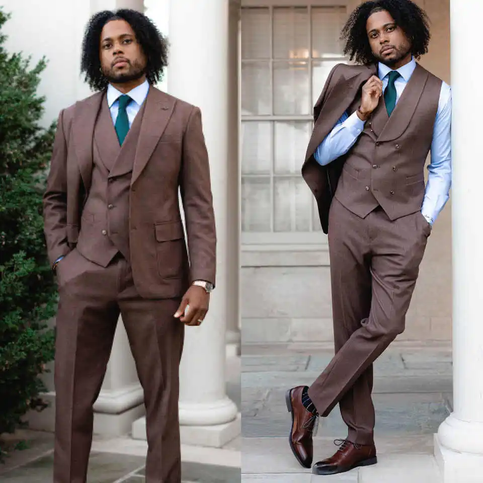 

Винтажные смокинги с остроконечными лацканами, однобортный пиджак с шалью и лацканами по индивидуальному заказу, повседневная деловая куртка, черные брюки, комплект из 2 предметов