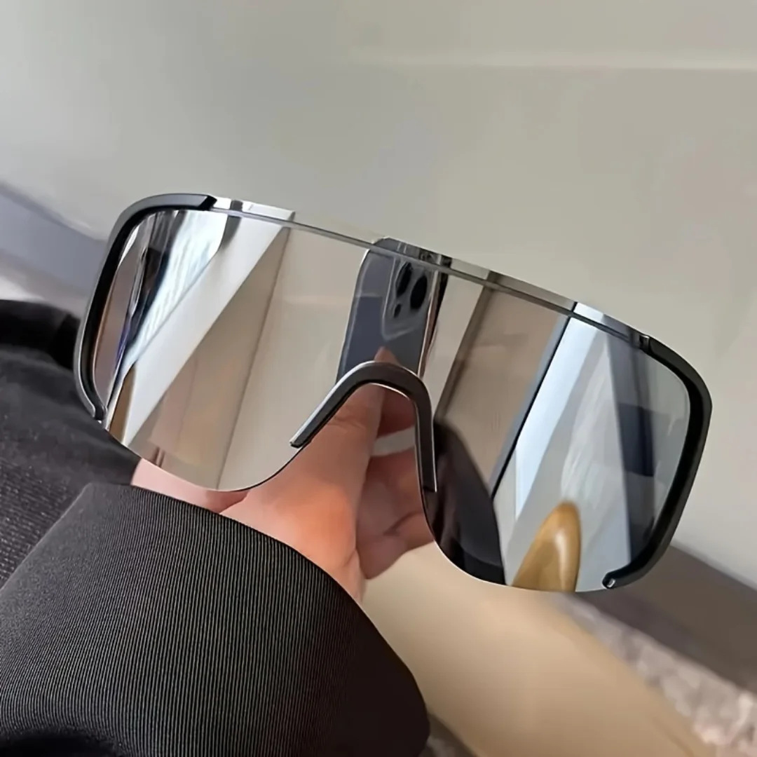 نظارات شمسية كبيرة ملفوفة للرجال والنساء، نظارات واقية من الشمس النيون لركوب الدراجات، ظلال تزلج 80s 90s، نظارات ركوب الدراجات، مقاومة للرياح #3