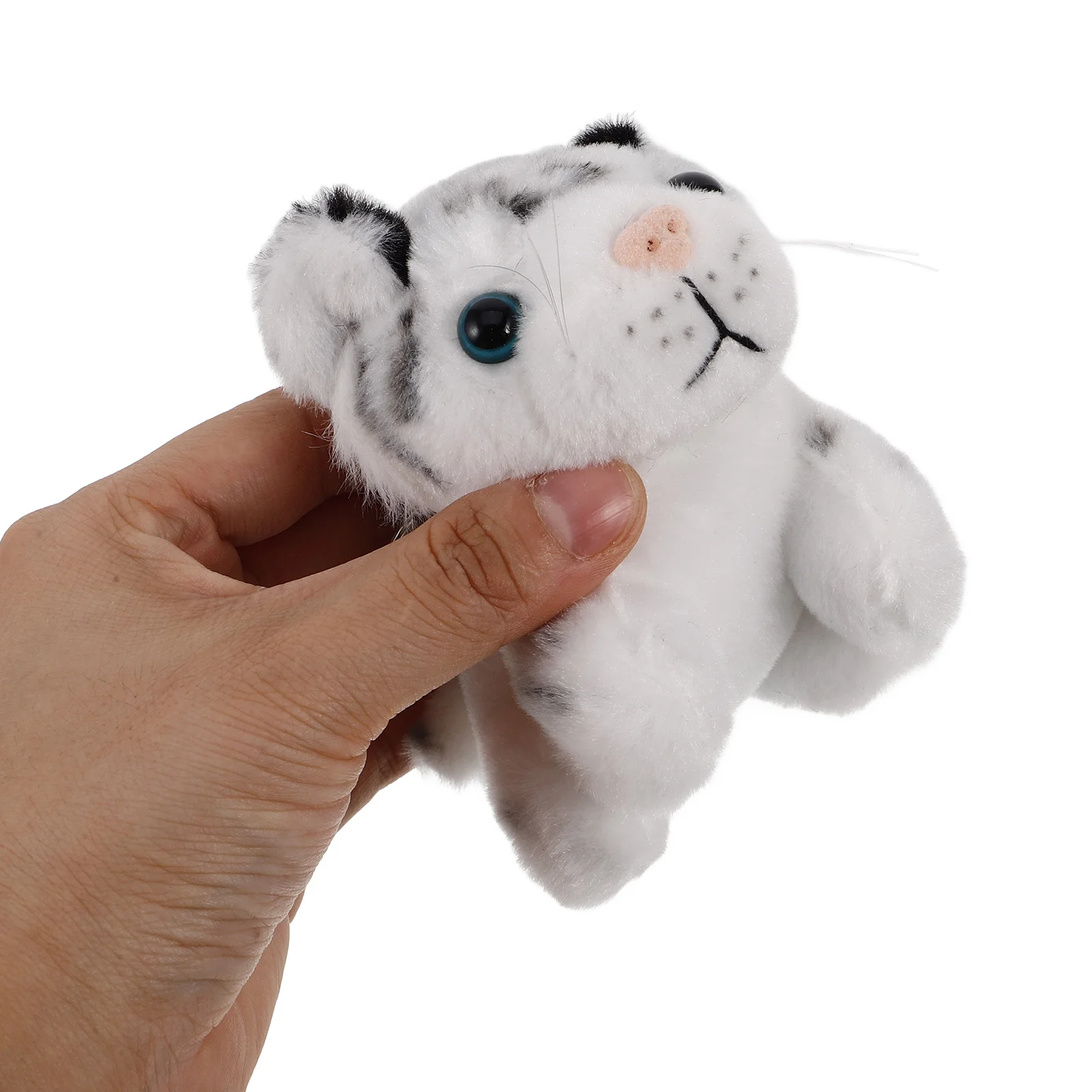 Realistisch dier tijger sleutelhanger schattig rugzak ornament draagbaar duurzaam dierentuin souvenir kindercadeau mini gevulde tijger hanger