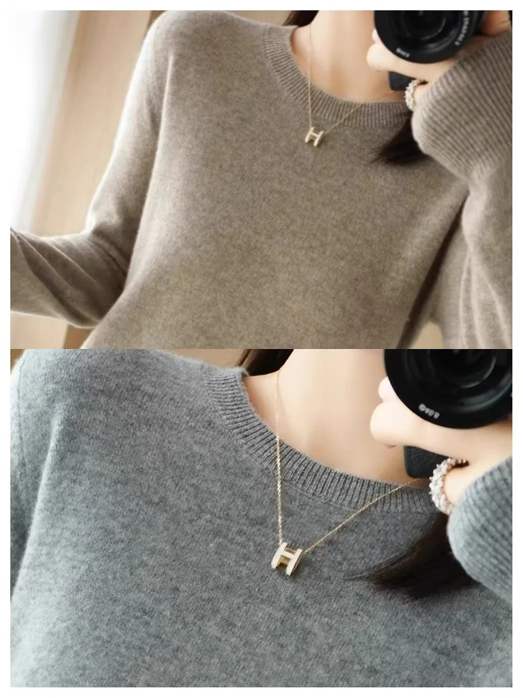 

Women 100% Merino Wool Cashmere Sweater O-Neck Pullover Knitted Casual Autumn Winter Tops Long Sleeve Warm High-Grade Jumper New