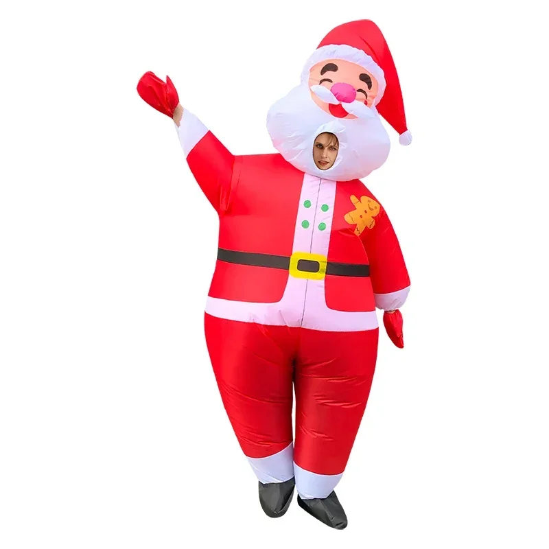 Costume Gonflable de Père Noël pour Adulte, Mascotte Rouge, Cosplay, ix, Homme