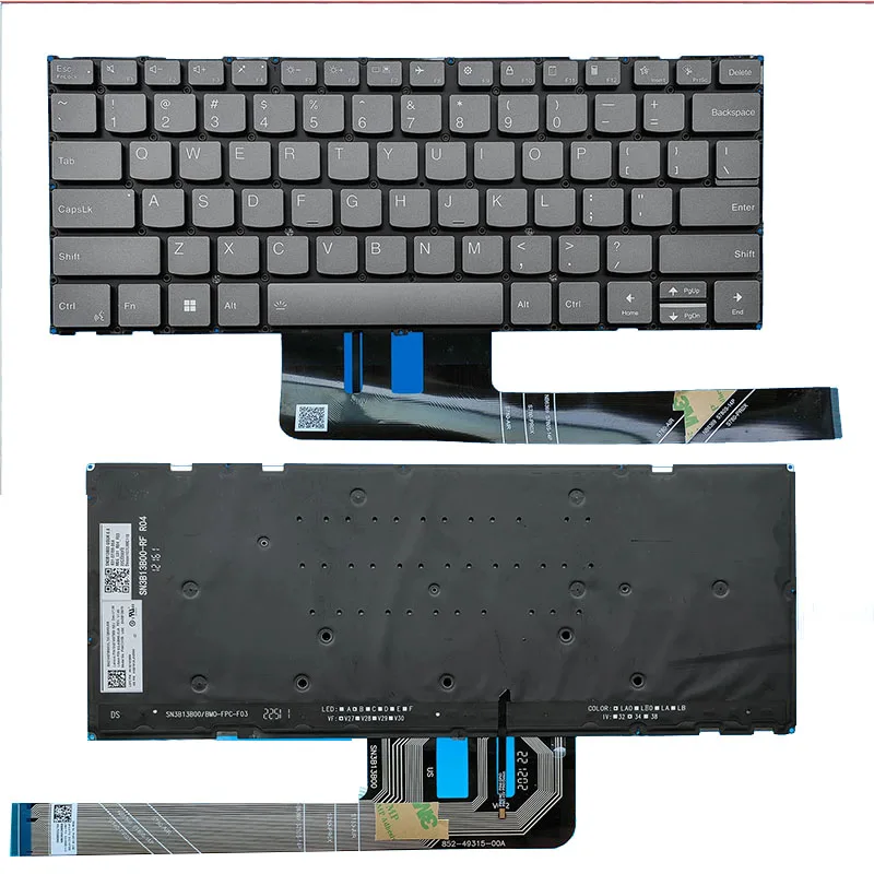 For Lenovo Yoga Pro7 14ARP8 Yoga Pro14s IRH8 APH8 New US Backlight Backlit Keyboard