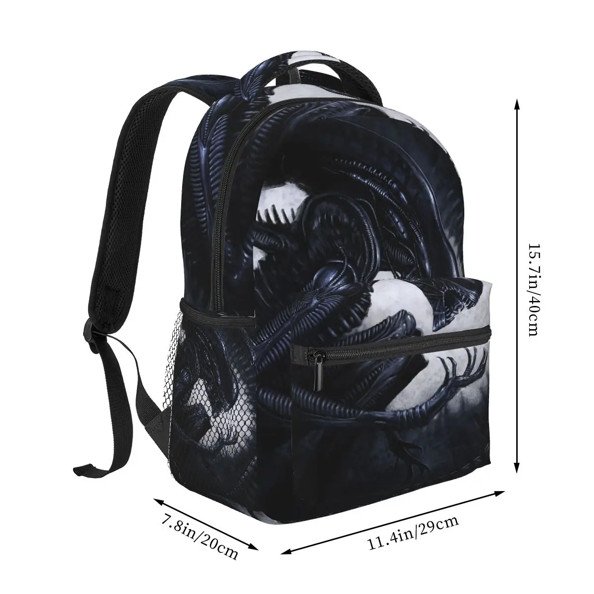 Xenomorph Alien Backpack Student Boys Girls BookBag Kids School Bag Computer Shoulder Bags for Men Women