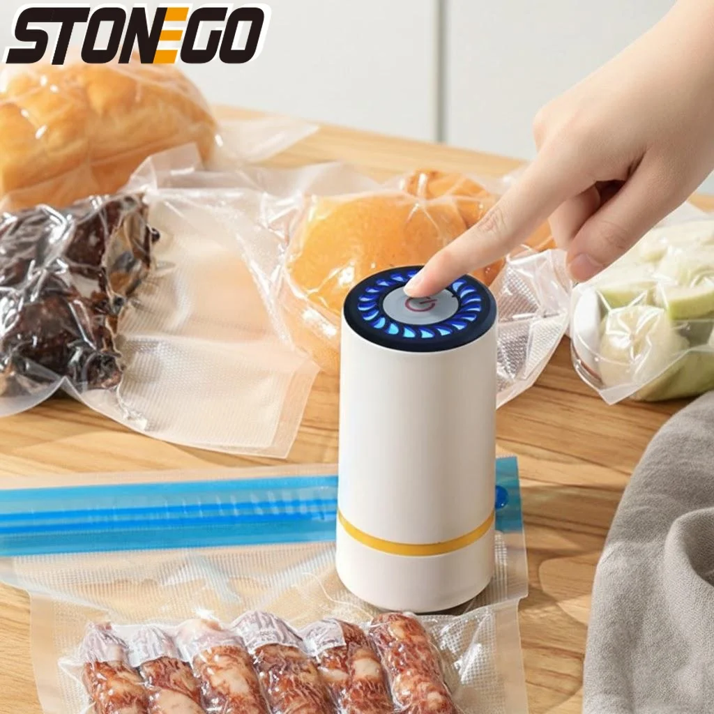 

Portable Electric Food Vacuum Sealer Compact Handheld Kitchen Tool Fresh Ingredient Preservation Space Saving Wireless