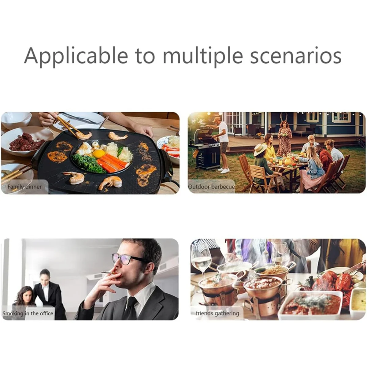 Hot ใหม่เครื่องกรองควันแบบพกพา, ตัวกรองควันแบบพกพาสําหรับสูบบุหรี่ในบ้าน, ห้องครัวในร่มพัดลมขนาดเล็กแบบพกพา Range Hood