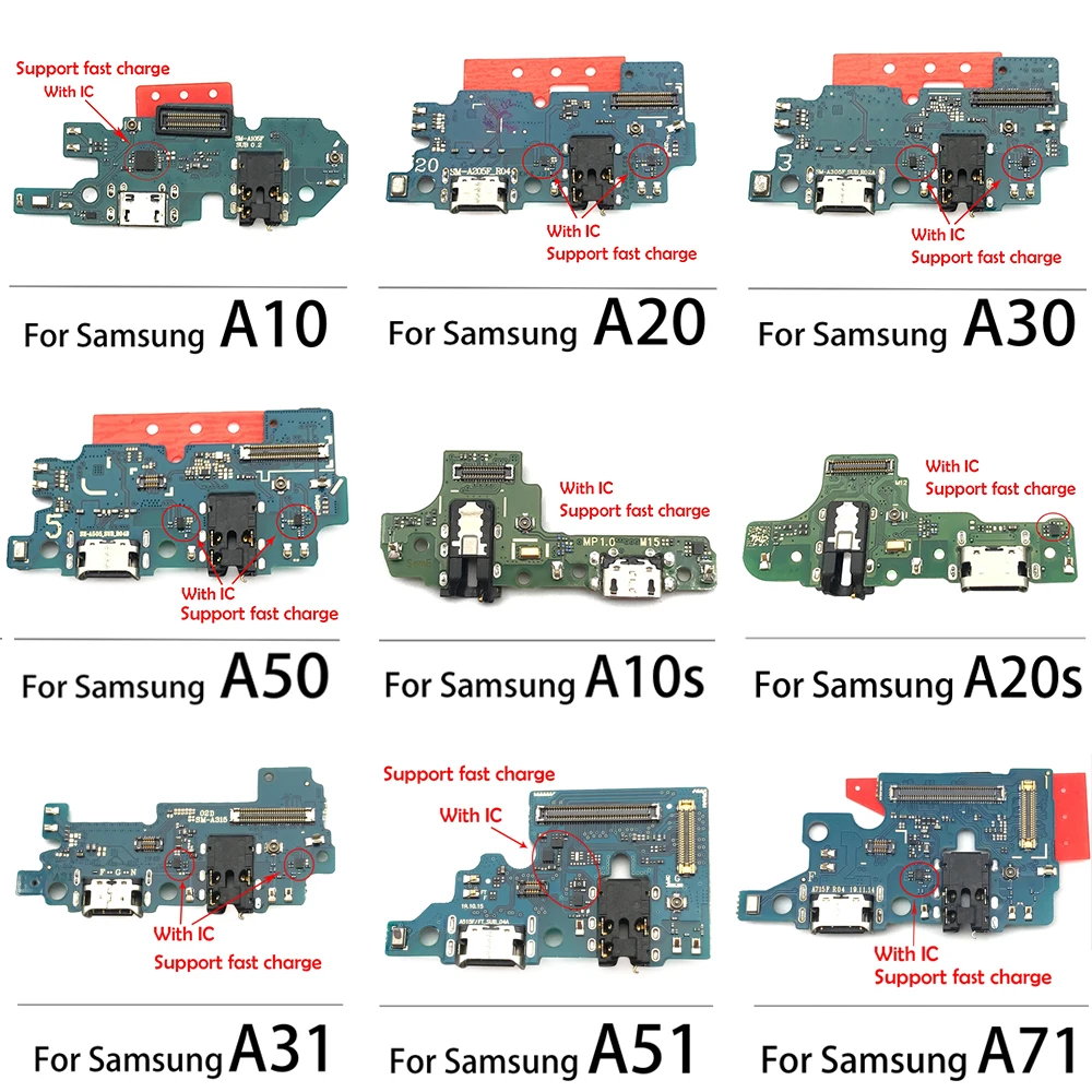 New USB Charging Port Dock Charger Connector Board Flex Cable For Samsung A51 A01 A11 A21s A31 A10 A20 A30 A50 A10s A20s