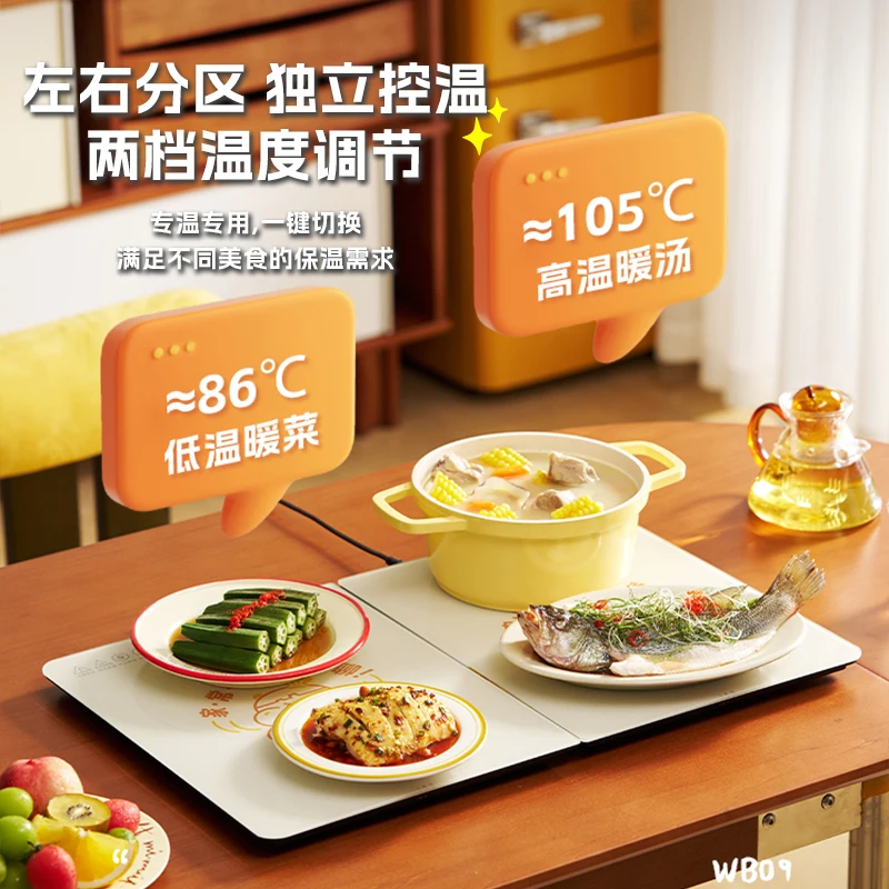 220V Foldable Warm Dishes Board Hot Plate Household  Food Insulation Board Constant Temperature Table Mat Mug Warmer кружка