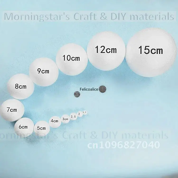 30 cm 1 adet Parti Modelleme Polistiren Strafor Köpük Topları Beyaz DIY Ev Düğün Zanaat 11.81in Süslemeleri topu Noel Topları