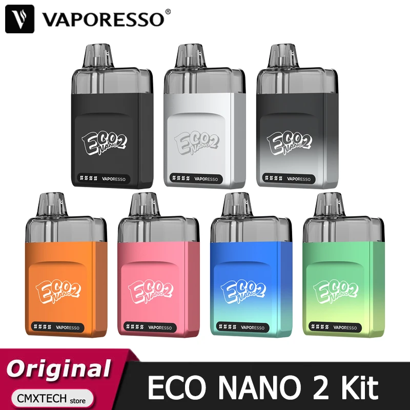 Original Vaporesso ECO Nano 2 Kit Vape 1000mAh Battery with 6ml Pod Cartridge 0.6ohm COREX Smooth Tech Electronic Cigarette