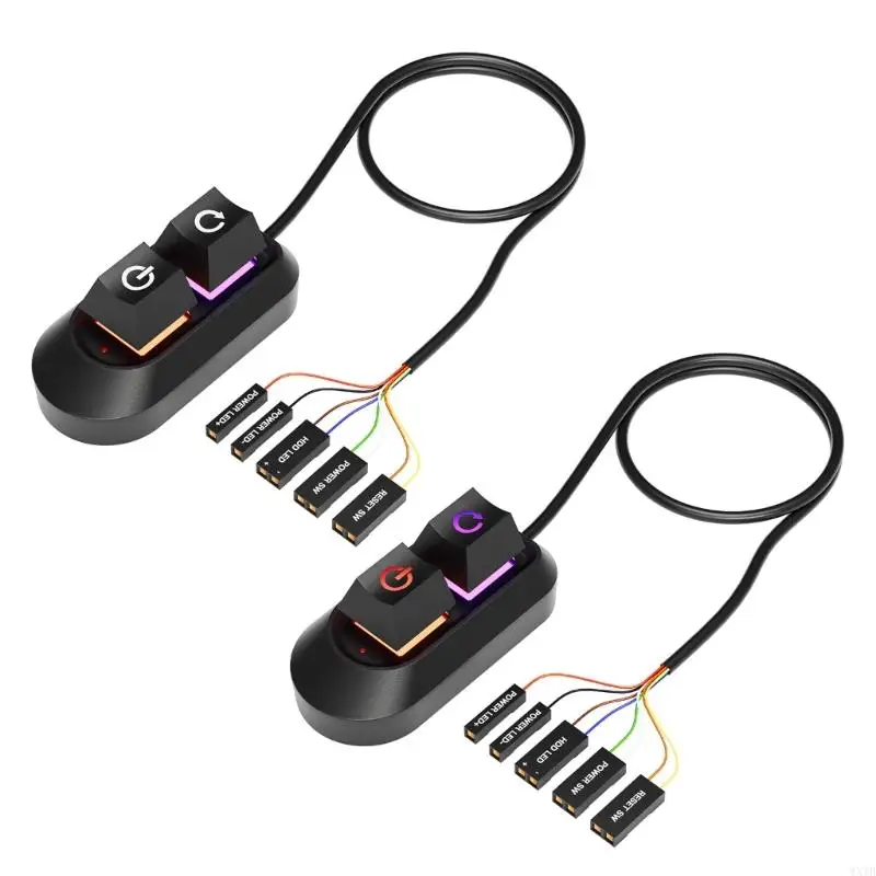 Botão comutação para PC para desktop botão liga / desliga com luz LED iluminada