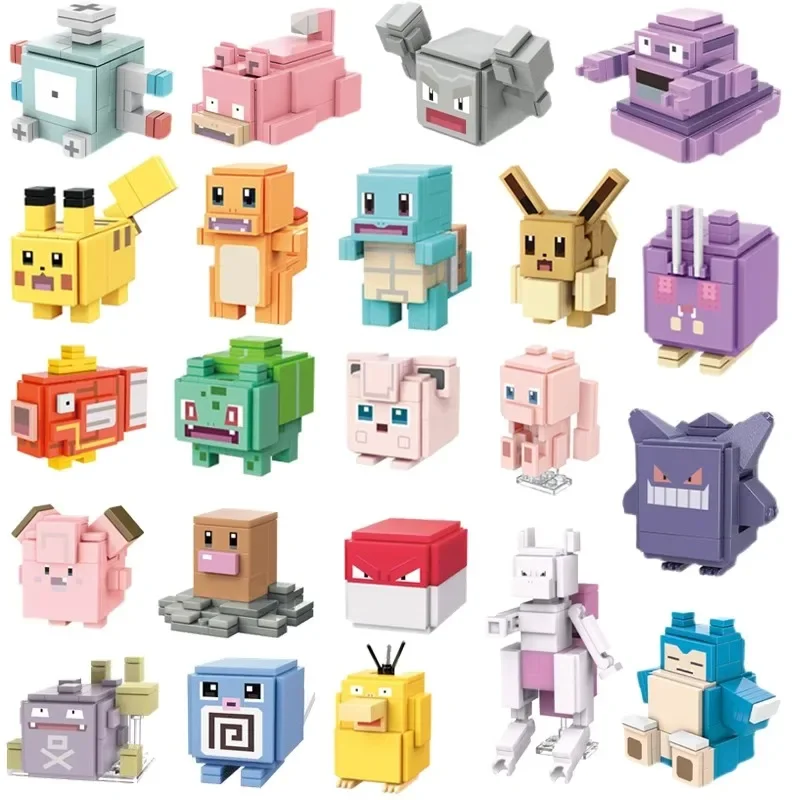 Pokemon Adventure Series Building Block Pikachu Mewtwo Gengar Snorlax Season 1/2/3 Adventure Anime Action Figures Models Kid Toy