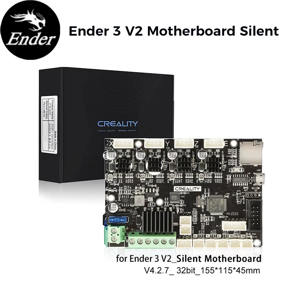 

Материнская плата Creality Silent Ender 3 V2, обновленная высокопроизводительная материнская плата V4.2.7 с драйвером TMC2225, детали 3d-принтера Marlin