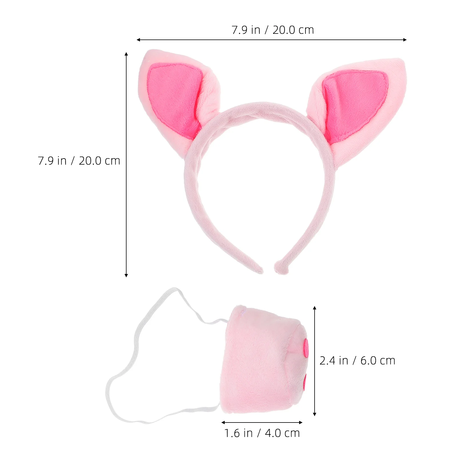 1 set Pig Headband Nose Prop Set Ear Headband For Cosplay Party Role Play Pig Costume Props Animal Cosplay Accessories