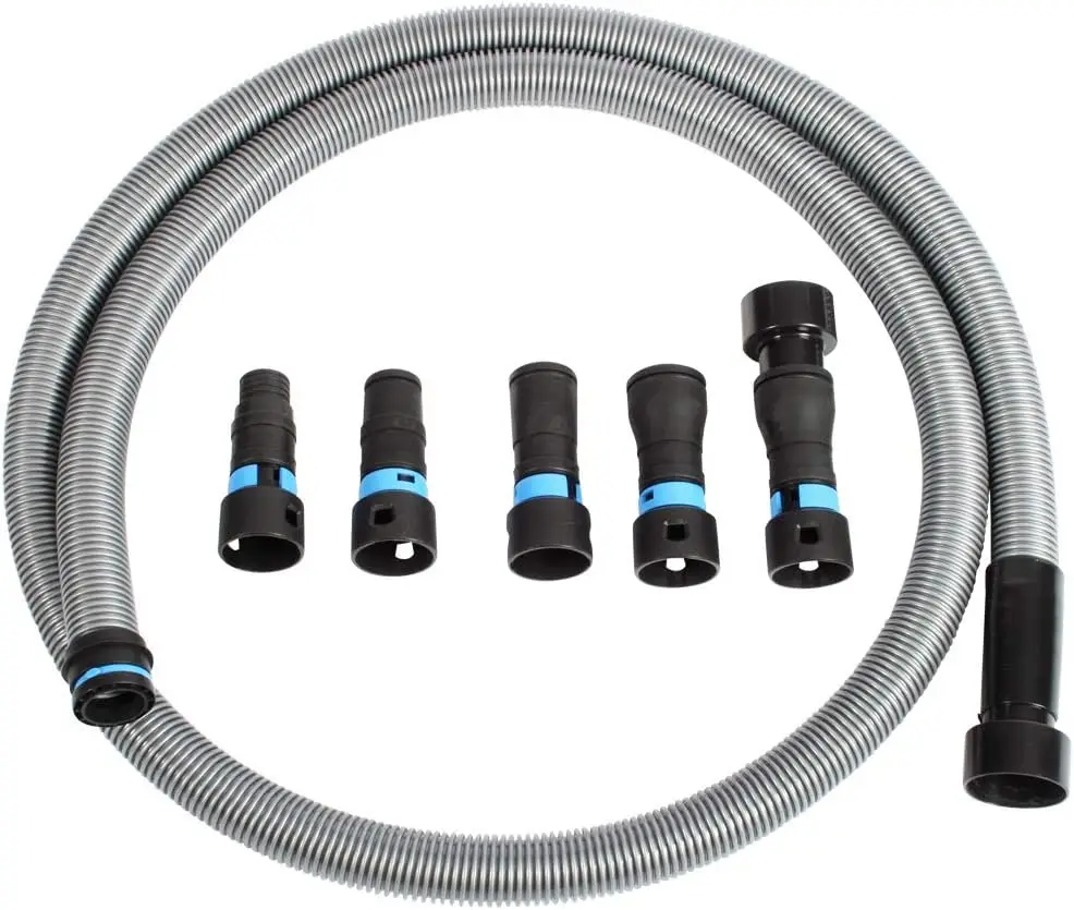 

10 Ft. Hose for Home and Shop Vacuums with Expanded Multi-Brand Power Tool Adapter Set for Dust Collection