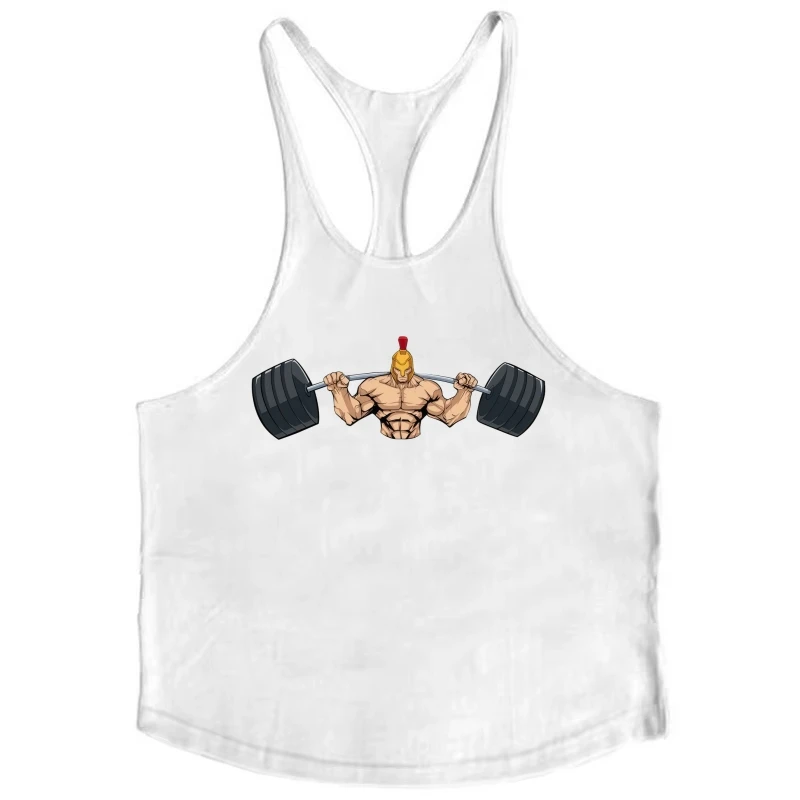 Cotton Y-Back Gym Tank Top for Men, Soft Touch Comfortable Bodybuilding Stringer Singlets Workout Shirt for Athletes