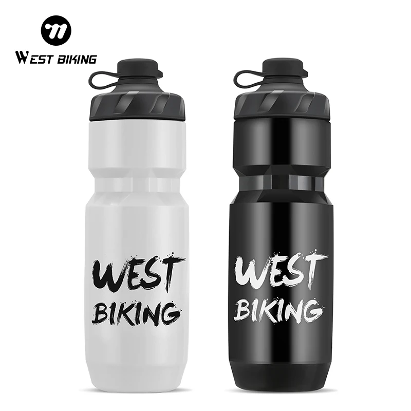 

WEST BIKING Cycling Water Bottle 710ML BPA Free PP5 Food Grade PP Material Squeezing Quick Drink One Hand Quick Take Anti-slip