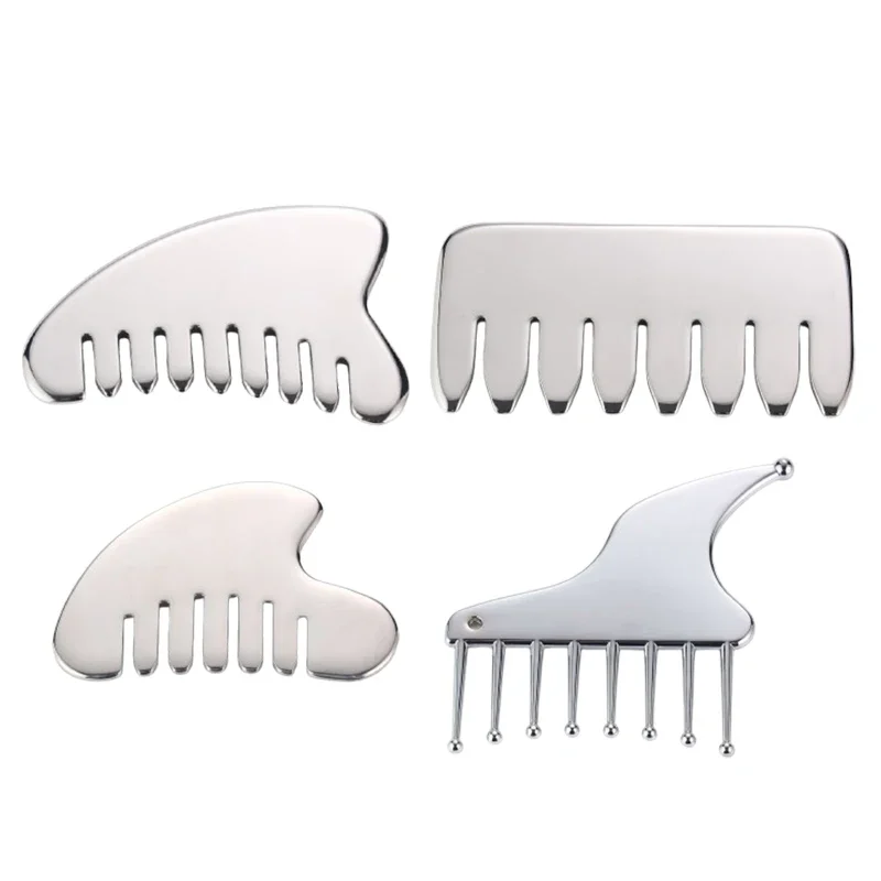 

1 шт., новинка 2025 года, нержавеющая сталь, Гуа Ша, инструмент для лица, ручка для акупунктуры, укрепляющий массаж кожи для лица, тела, глаз