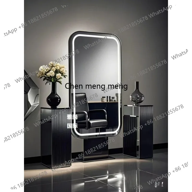 Internet celebrity barber shop mirror hair salon special simple hair cut mirror floor mirror hair salon new high-end