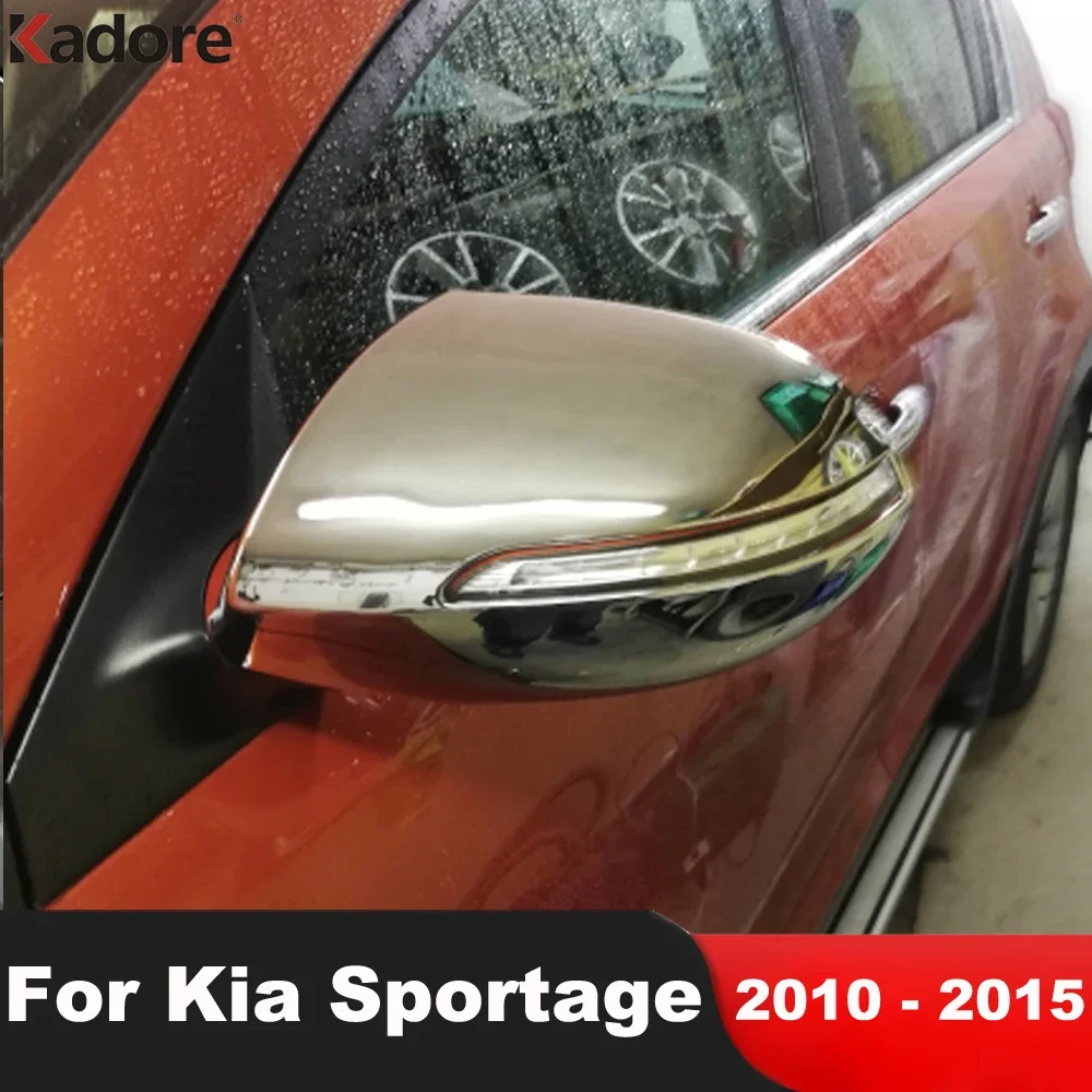 

For Kia Sportage 2010 2011 2012 2013 2014 2015 Chrome Car Rearview Mirror Cover Trim Side Wing Mirror Cap Overlay Accessories