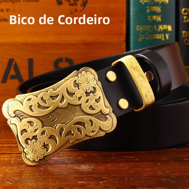 men's-brass-buckle-head-yellow-brass-floral-carving-leather-belt-smooth-buckle-waist-belt-for-young-and-middle-aged-people