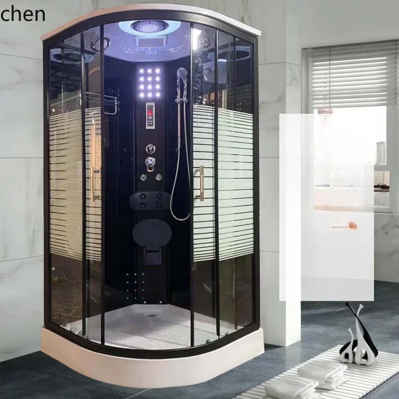 H22- integral shower room bathroom pulley glass partition arc fan type household integrated bath closed type